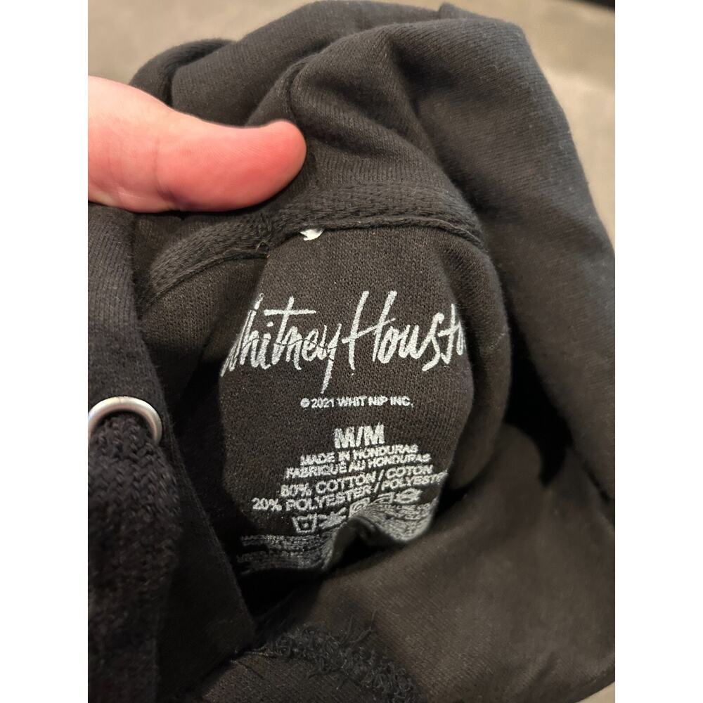 Whitney Houston Black Sweatshirt Pullover‎ With Pocket Womans SIze M - Picture 3 of 3